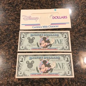 Disney Dollar 1989 Series One Dollar Bill Bundle